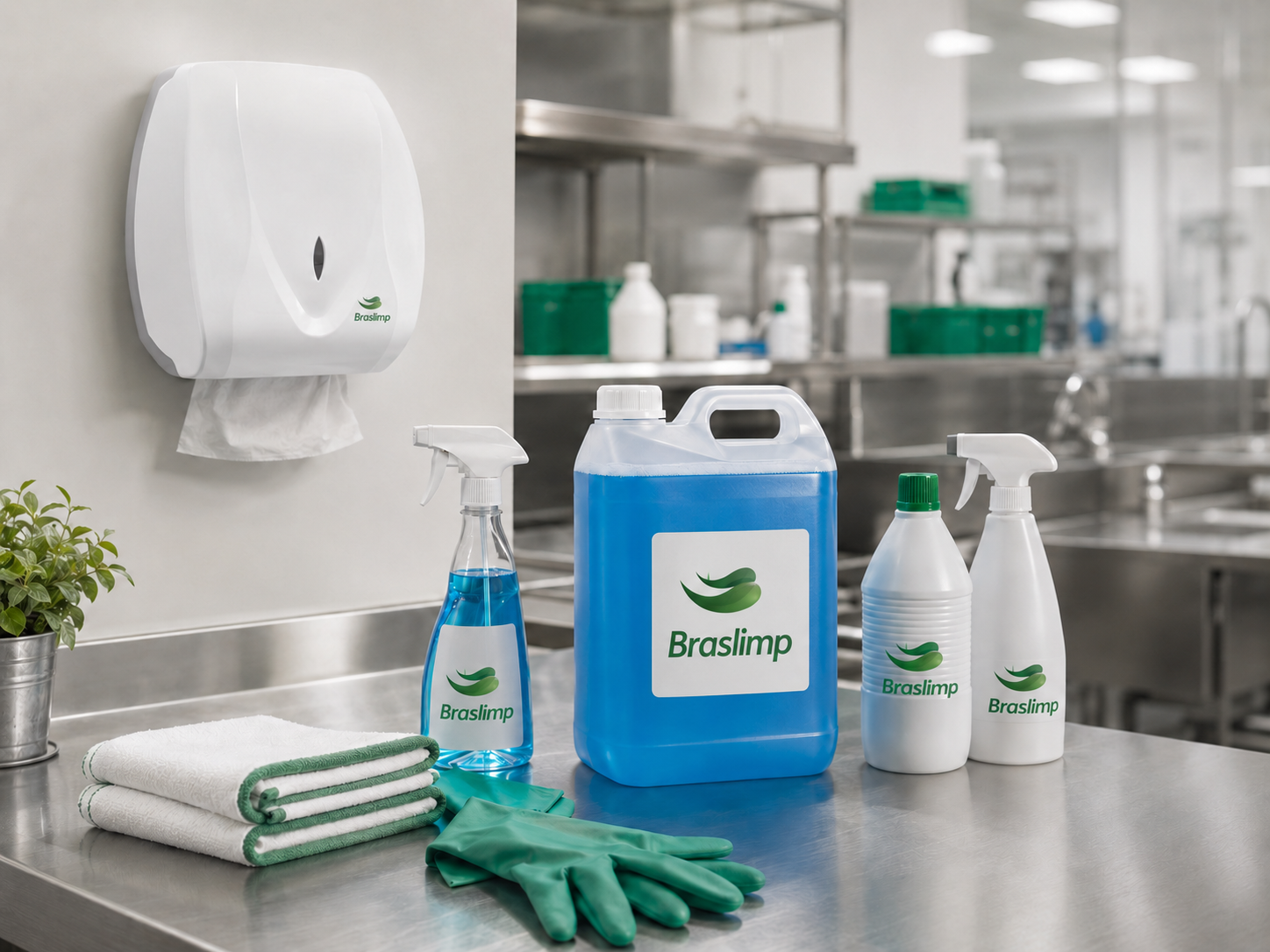 Produtos Braslimp de higiene e limpeza profissional